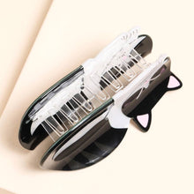 Load image into Gallery viewer, Black and White Cat Hair Claw Clip
