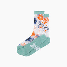 Load image into Gallery viewer, Bold Floral Combed Cotton Sheer Pop Socks
