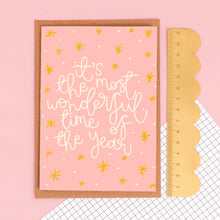 Load image into Gallery viewer, Most Wonderful Time Christmas Greetings Card
