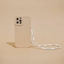 Load image into Gallery viewer, Nude &amp; Pearl Beaded Phone Strap
