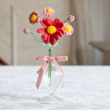 Load image into Gallery viewer, Pink Daisy Crochet Sprig
