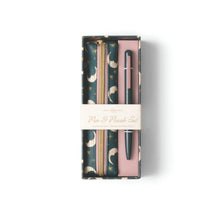 Load image into Gallery viewer, Teal Moon Pen &amp; Pouch Set
