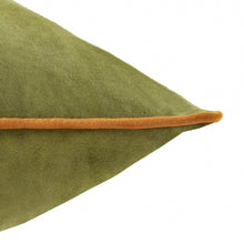 Load image into Gallery viewer, Meridian Velvet Cushion in Olive &amp; Ginger
