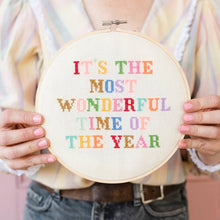 Load image into Gallery viewer, Hoop Cross Stitch Kit - The Most Wonderful Time
