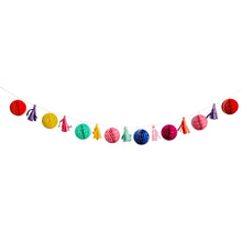 Load image into Gallery viewer, Bright Coloured Honeycomb &amp; Tassel Garland
