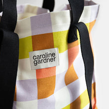 Load image into Gallery viewer, Caroline Gardner Multi Check Double Handle Tote Bag
