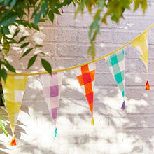 Load image into Gallery viewer, Gingham Cotton Fabric Bunting
