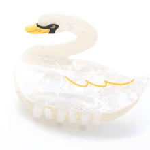 Load image into Gallery viewer, Pearlescent Swan Shaped Hair Clamp
