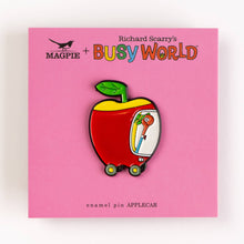 Load image into Gallery viewer, Magpie x Richard Scarry Applecar Enamel Pin
