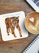 Load image into Gallery viewer, David Shrigley Coaster Tiger Hates Humans
