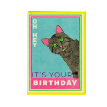 Load image into Gallery viewer, Matchbox Cat Birthday Greetings Card
