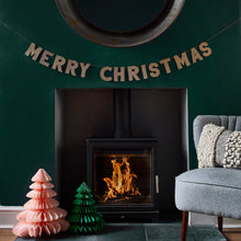 Load image into Gallery viewer, Merry Christmas Wood Glitter Banner
