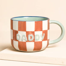 Load image into Gallery viewer, Ceramic Contrast Checkerboard Daddy Mug
