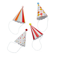 Load image into Gallery viewer, Pack of 8 Party Hats with Pom Poms
