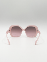 Load image into Gallery viewer, Oversized Rounded Angular Sunglasses in Pink
