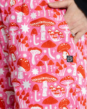 Load image into Gallery viewer, Rebel Romance Red &amp; Pink Mushroom Wide Leg Cropped Trousers
