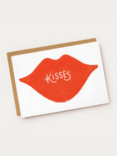 Load image into Gallery viewer, Kisses Red Lips Greetings Card
