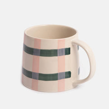 Load image into Gallery viewer, Caroline Gardner Pink &amp; Teal Check Large Mug
