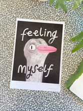 Load image into Gallery viewer, Feeling Myself Ostrich Art Print
