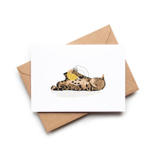 Load image into Gallery viewer, Bengal Cat Playing With Bauble Pack Of 5 Christmas Cards
