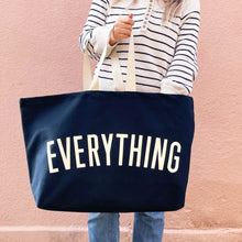 Load image into Gallery viewer, Everything REALLY Big Navy Tote Bag
