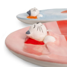 Load image into Gallery viewer, Helio Ferretti Trinket Tray Napping Cat Pink
