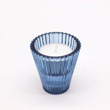 Load image into Gallery viewer, Blue Glass Double Sided Tealight Holder
