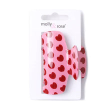 Load image into Gallery viewer, Red &amp; Pink Heart Print Hair Claw Clamp
