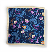 Load image into Gallery viewer, Blue Floral Garden Square Scarf
