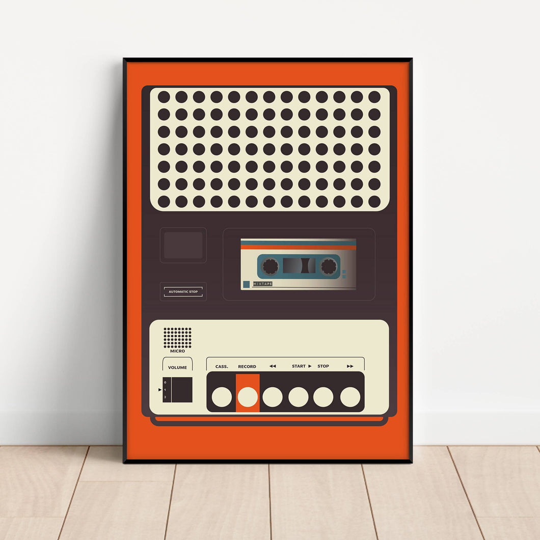 Cassette Recorder Print