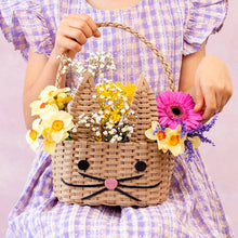 Load image into Gallery viewer, Brown Recycled Paper Bunny Shaped Basket
