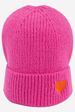 Load image into Gallery viewer, Austin Pink Heart Embroidered Beanie Hat
