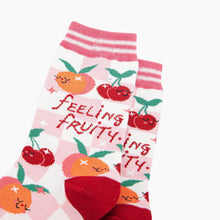 Load image into Gallery viewer, Feeling Fruity Combed Cotton Socks in Cream
