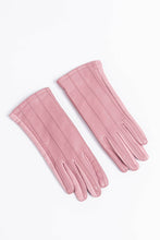 Load image into Gallery viewer, Dusty Pink Faux Leather Stitch Detail Gloves
