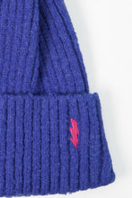 Load image into Gallery viewer, Electric Blue Hat with Fuchsia Embroidered Lightning Bolt
