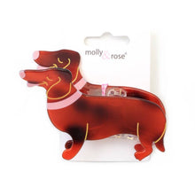 Load image into Gallery viewer, Daschund Shaped Hair Claw Clamp
