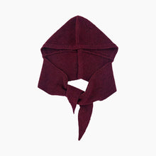 Load image into Gallery viewer, Plain Hooded Scarf in Berry &amp; Pink Stripes
