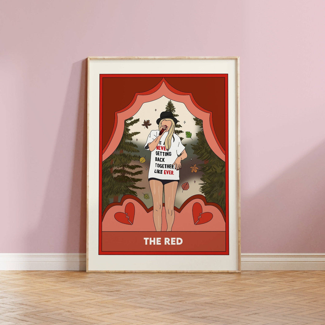 The Red Eras Tarot Taylor Swift Print