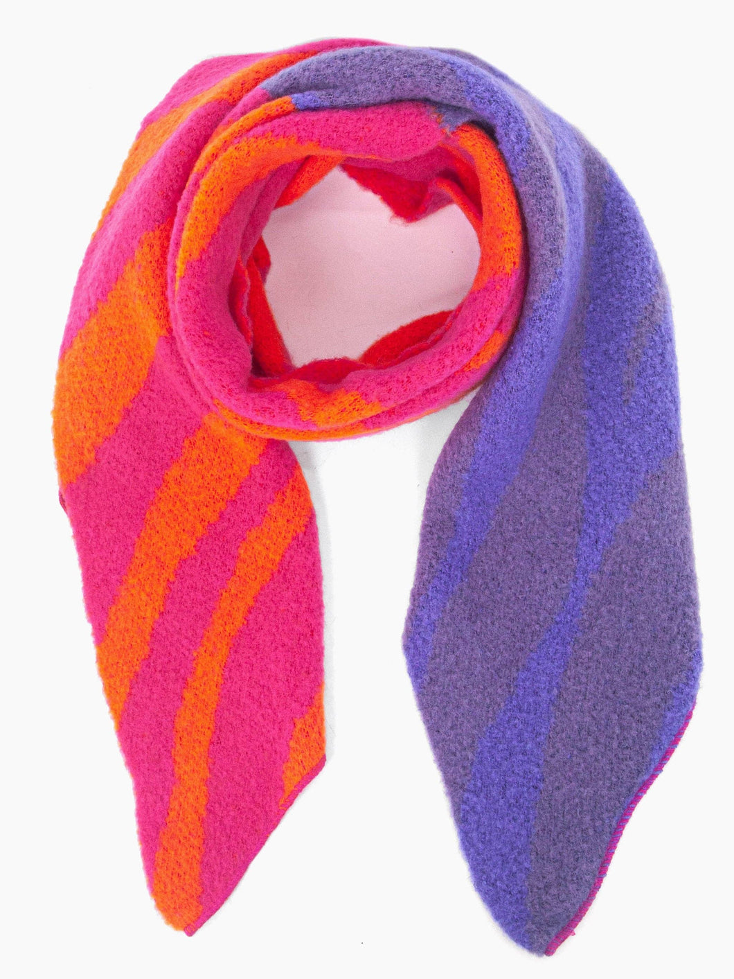 Zia Fuchsia & Lilac Animal Stripe Scarf