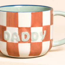 Load image into Gallery viewer, Ceramic Contrast Checkerboard Daddy Mug
