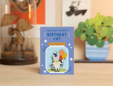 Load image into Gallery viewer, Birthday Cat Wooden Pin
