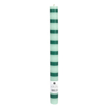 Load image into Gallery viewer, Green Stripe Straight Dinner Candle
