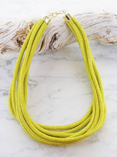 Load image into Gallery viewer, Olive Short Multi Strand Cord Necklace
