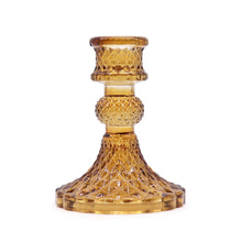 Load image into Gallery viewer, Antique Amber Vintage Candle Holder
