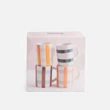 Load image into Gallery viewer, Caroline Gardner Multi-Check Set of 4 Espresso Cups
