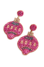 Load image into Gallery viewer, Pink Bauble Beaded Drop Earrings
