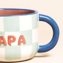 Load image into Gallery viewer, Ceramic Contrast Checkerboard Papa Mug
