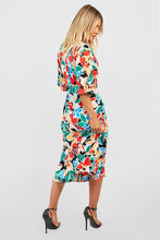 Load image into Gallery viewer, Vibrant Floral Midi Dress
