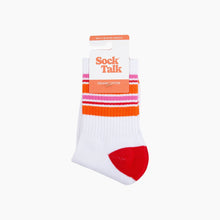 Load image into Gallery viewer, Striped Organic Cotton Sports Socks in Orange
