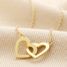 Load image into Gallery viewer, Gold Interlocking Heart Necklace
